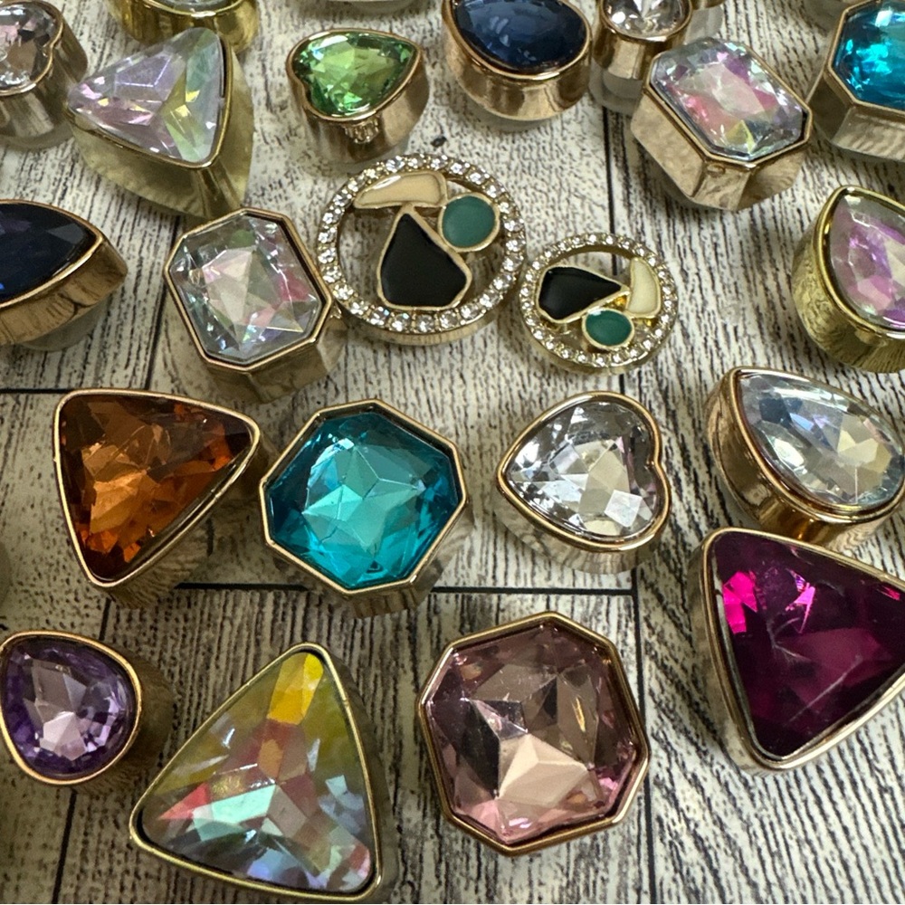 Gemstone‎ Shoe Plugs Colored Craft Supply Rhinestone 40PCs - Picture 2 of 4